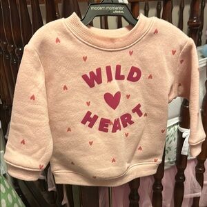 Pink Wild Heart Kids Sweatshirt